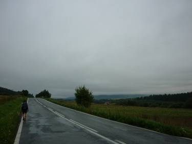 nasse Fahrbahn